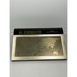 Vintage Seiko World Time Touch Sensor Desk Clock YJ20 Japan Made – Working